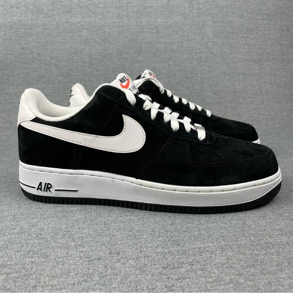 Nike Other - Nike Air Force 1 AF1 Sneakers Men 10 Black White Suede Low Top Athletic NEW